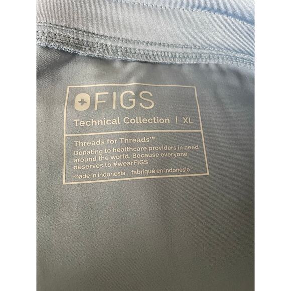 Figs Zamora High Waisted Jogger Scrub Pants in Dusty Blue Size XL X-Large - Picture 5 of 5